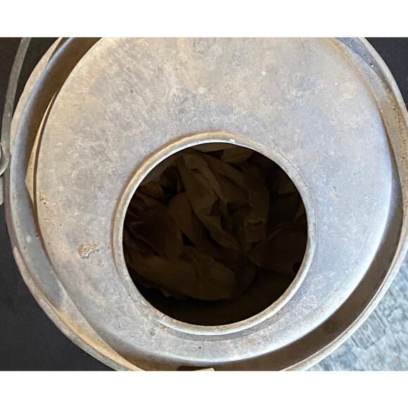 Vintage Galvanized Metal Watering Can – Large Farmhouse Garden Decor Rustic Grey - Picture 8 of 13